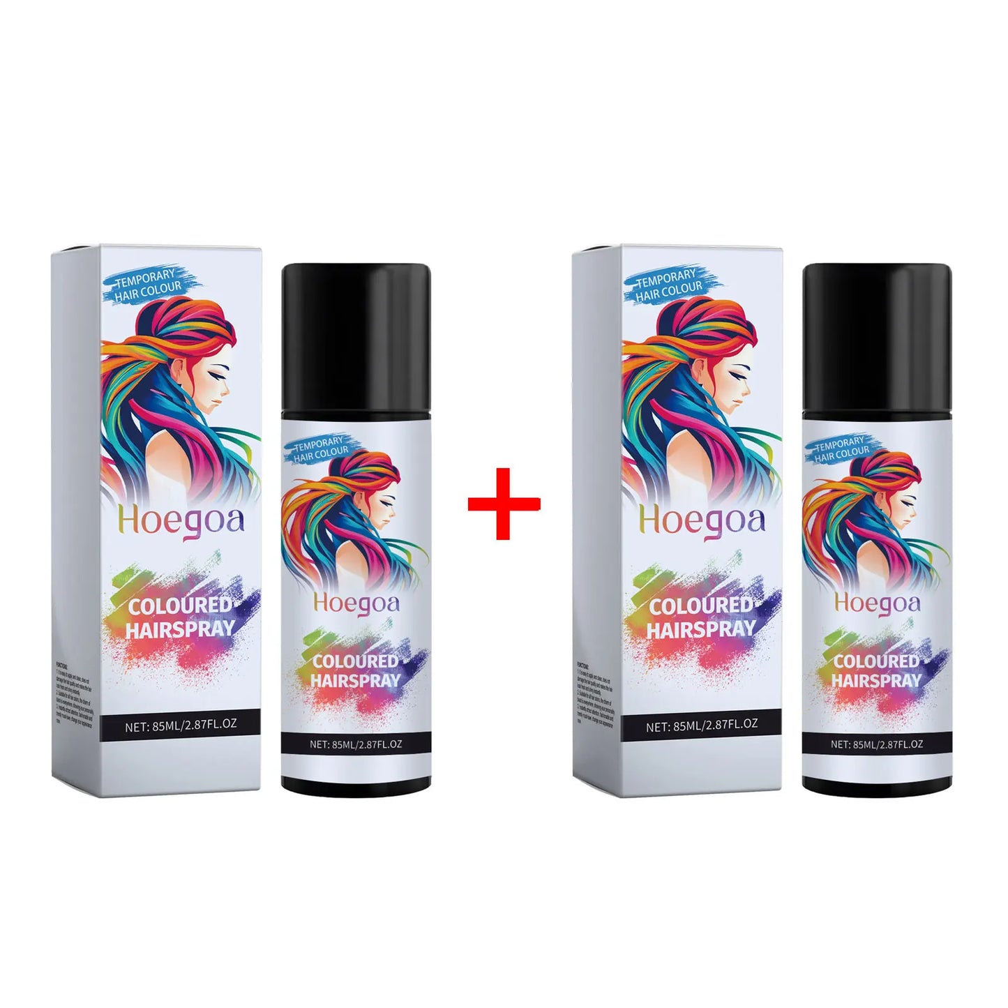 HOEGOA Temporary Gray Hair Coverage Color Spray – Instant Black