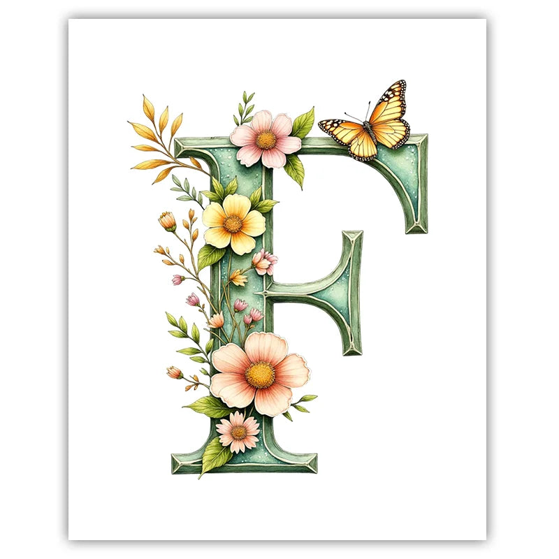Custom Name Nursery Canvas Wall Art – Animals & Wildflowers Personalized Canvas Print Peaceful Pleasures Health and Wellness