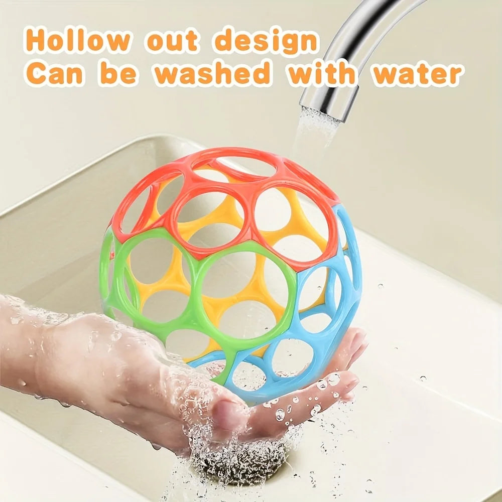 Baby Sensory Grip Ball – Colorful Infant Rattle & Grasp Toy