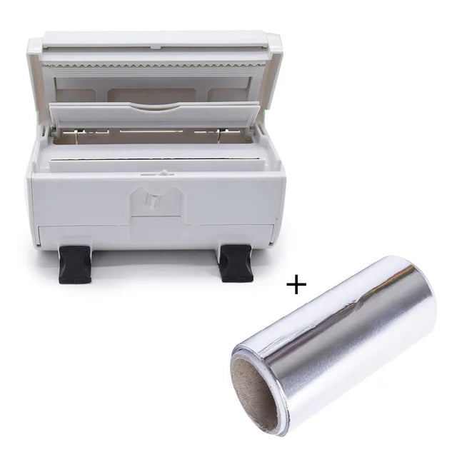 Profession Barbershop Automatic Tin Paper Cutting Foil storage box Dispenser small-scale Dispenser Salon Accessories Tools Peaceful Pleasures Health and Wellness B