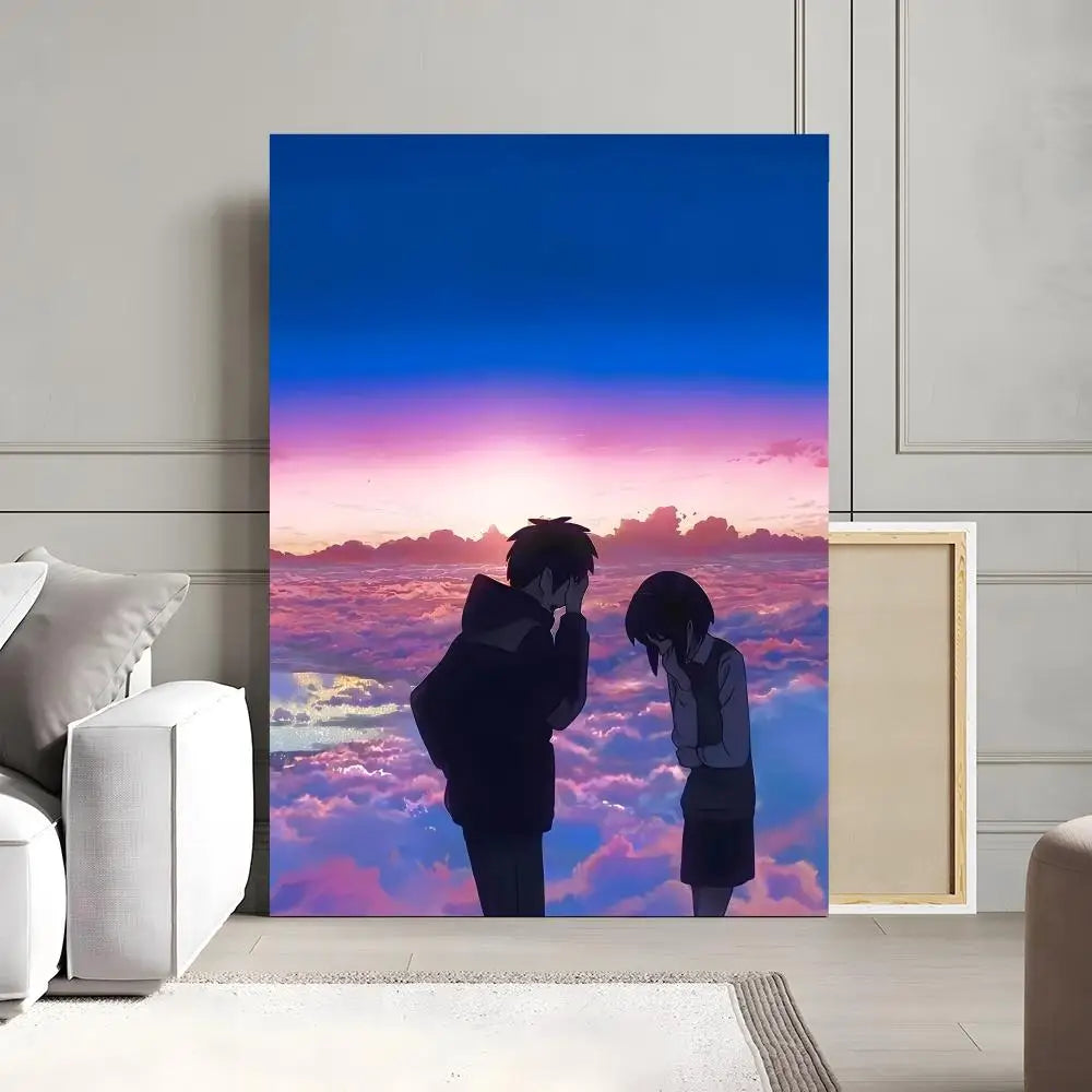 Your Name Anime Canvas Poster | Waterproof Wall Art Decor Anime Canvas Poster Peaceful Pleasures Health and Wellness z14 50x70cm Unframed