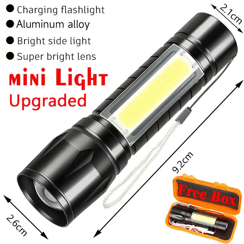 Tactical LED Flashlight 2000LM Zoom Torch | USB Rechargeable