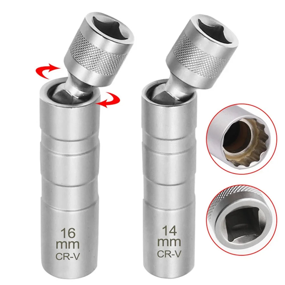 14/16mm Magnetic Spark Plug Socket Wrench Set – 3/8" CR-V Peaceful Pleasures Health and Wellness