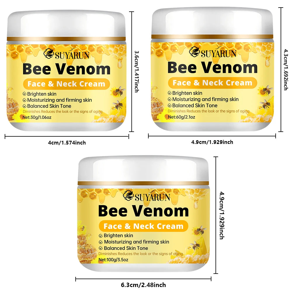 SUYARUN Premium Bee Venom Anti-Aging Face & Neck Cream - Firming Wrinkle Reduction, Deep Hydration Organic Formula. Peaceful Pleasures Health and Wellness