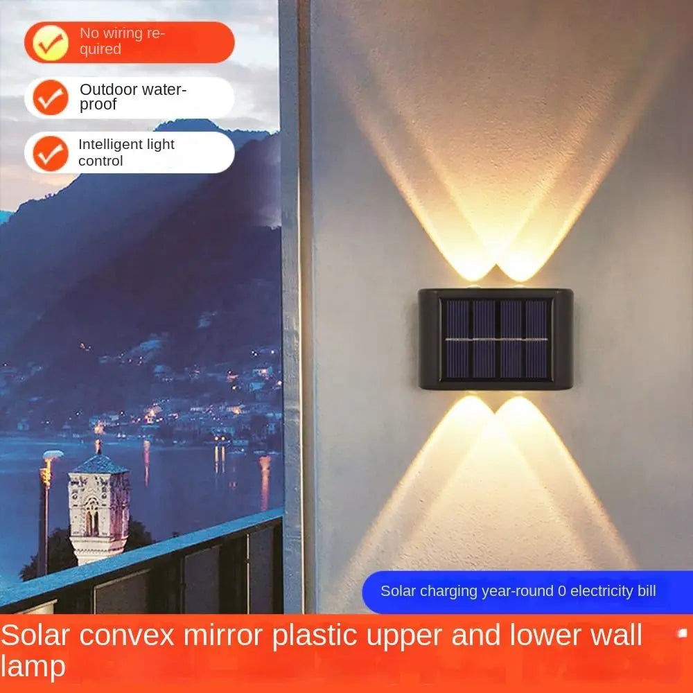 Waterproof Solar Wall Lights Solar Powered Up And Down Luminous Lighting LED Solar Lamp Yard Street Balcony Peaceful Pleasures Health and Wellness