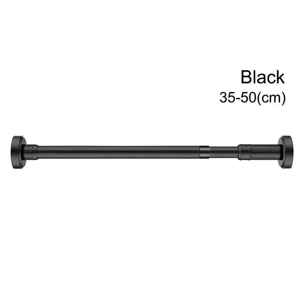 Adjustable Tension Curtain Rod Stainless Steel No-Drill 35–80cm