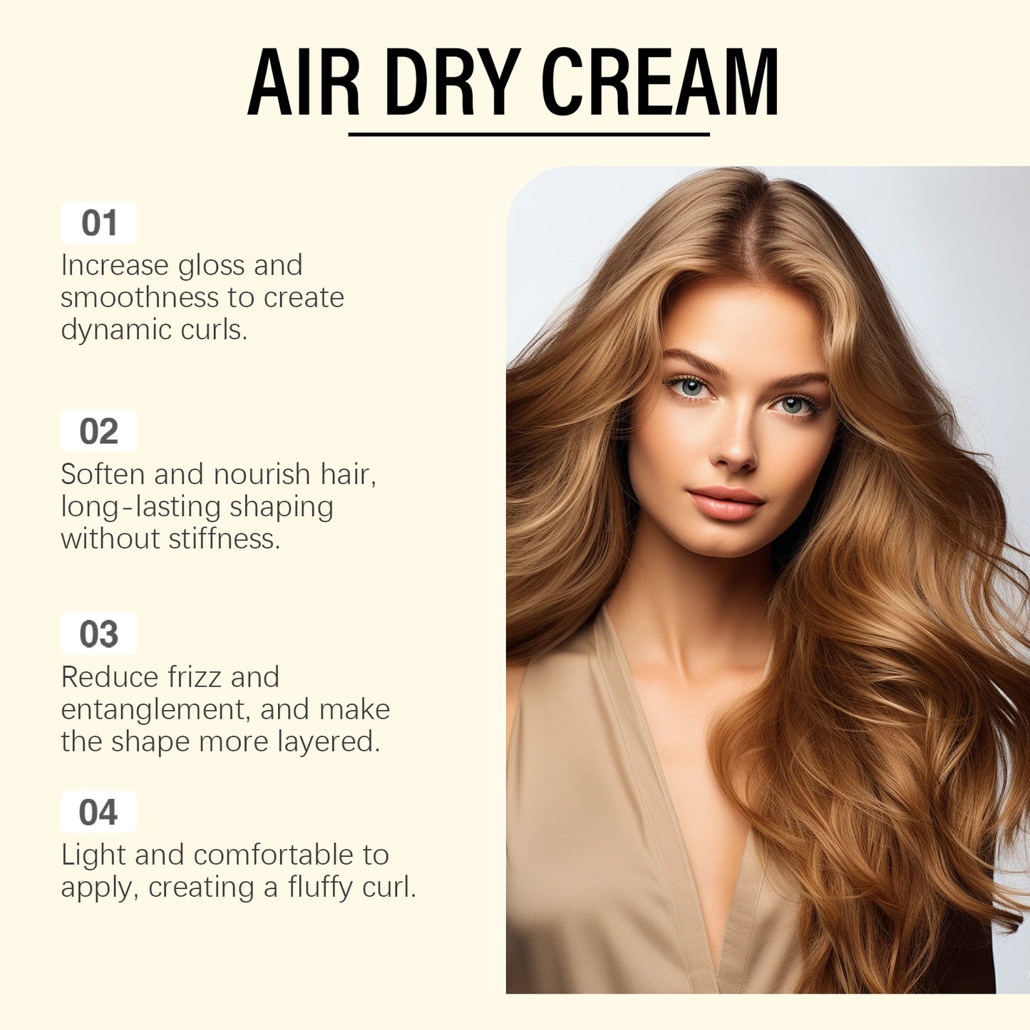 Air Dry Curl Cream – Frizz Control, Volume & Moisture 147ml