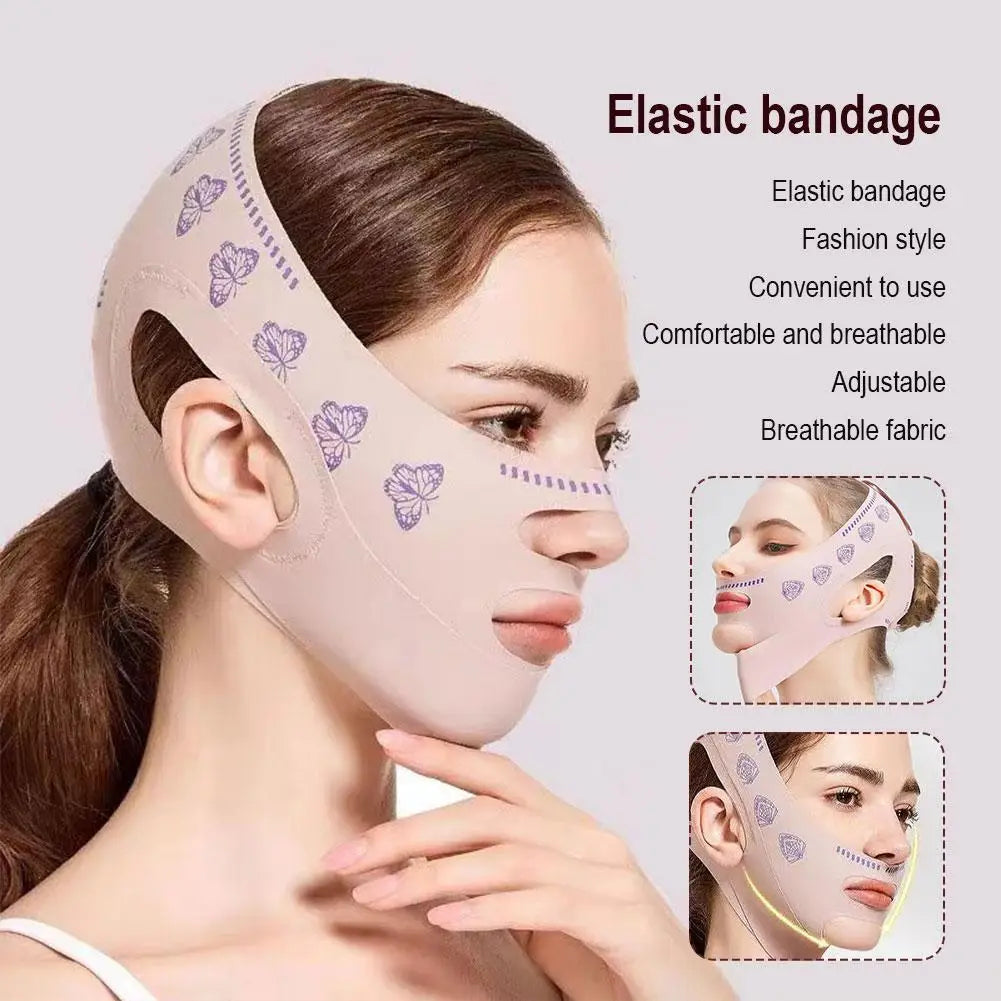 V-Line Face Slimming Bandage – Double-Layer Chin Lifting & Face Sculpting Strap for Jawline Contouring Peaceful Pleasures Health and Wellness