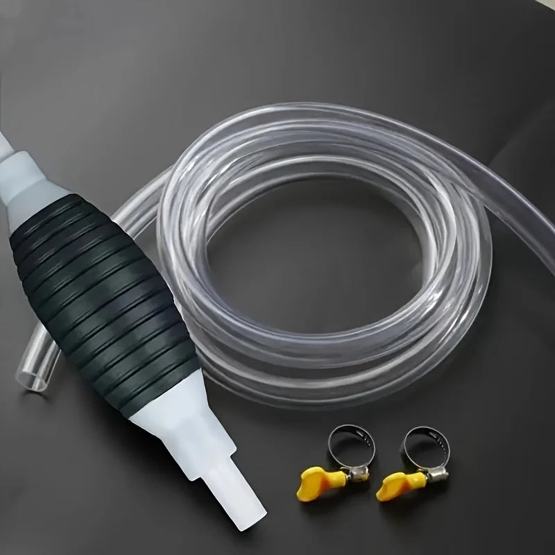 1 Set of Portable Suction Pump Equipped with Flexible Pvc Hose, Ideal for Transferring Gas, Oil, Water, and Fuel; Car Emergency Oil Extractor; Manual Oil Pump; Siphon Pipe; Siphon Pump; Water and Oil Extractor; Urea Oil Pipe Peaceful Pleasures Health and Wellness