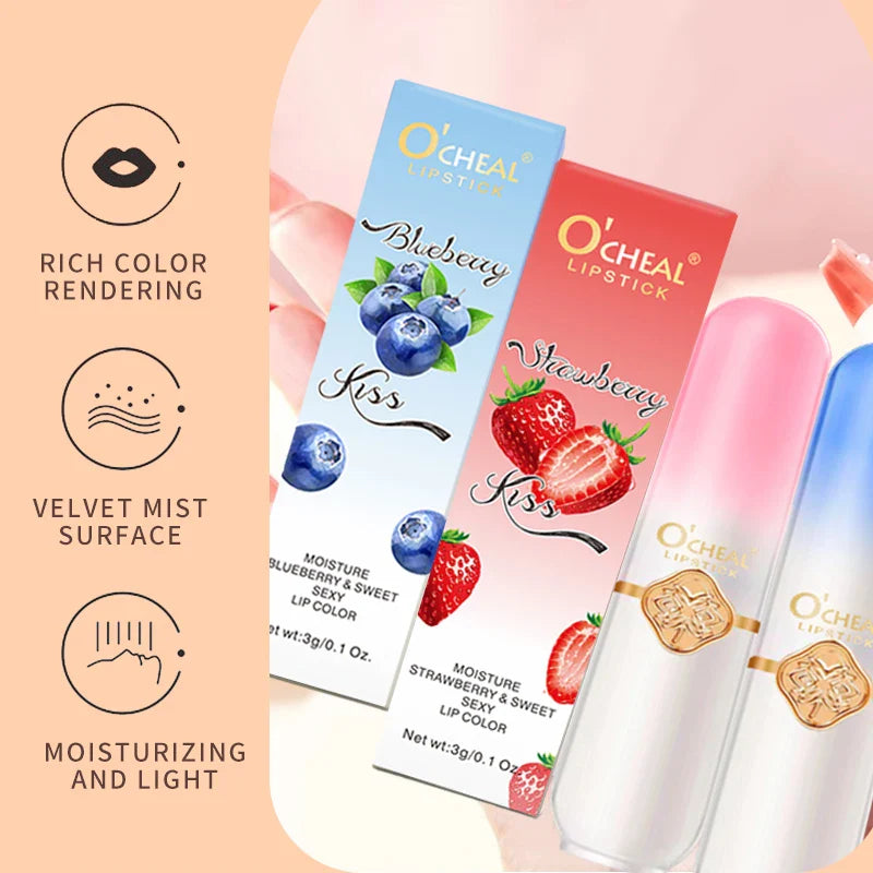 O'CHEAL Color Changing Fruit Lip Balm – Moisturizing & Waterproof