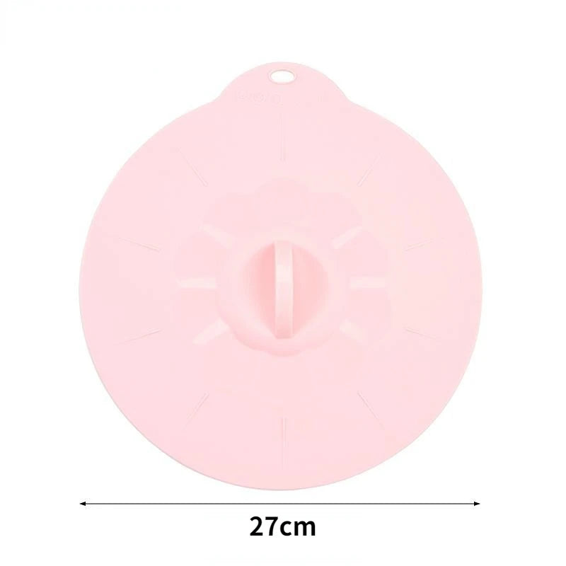 Reusable Silica Gel Spill Stopper Cover Universal Silicone Food Bowl Pot Lid Silicone Cover Pan Cooking Kitchen Accessories DC05 Peaceful Pleasures Health and Wellness Pink-5