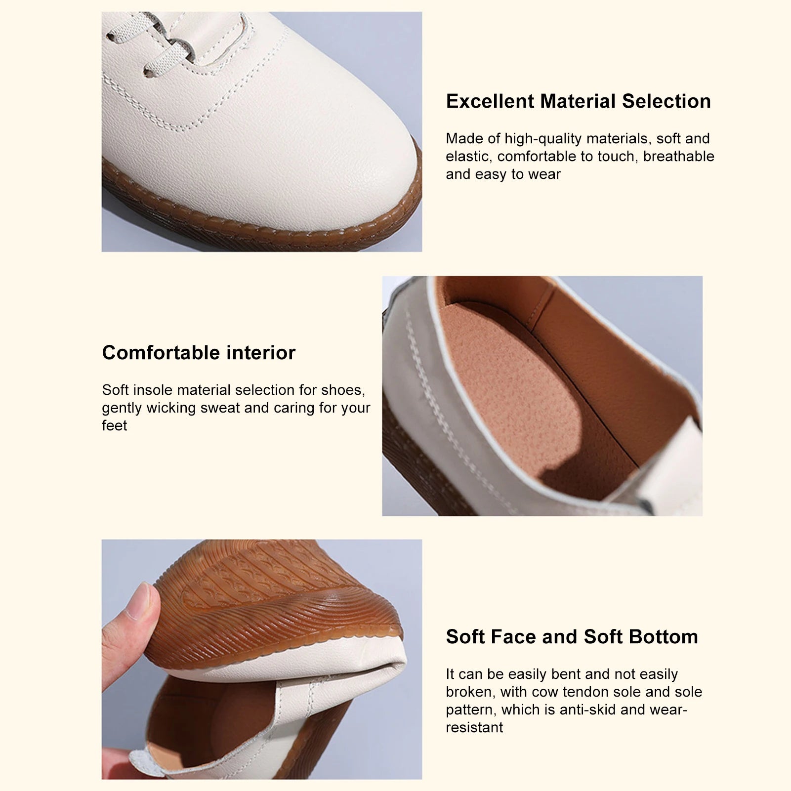 Women Casual Slip-on Boat Shoes Comfortable Solid Color Slip-on Flat Shoes Birthday Gifts for Ladies Peaceful Pleasures Health and Wellness