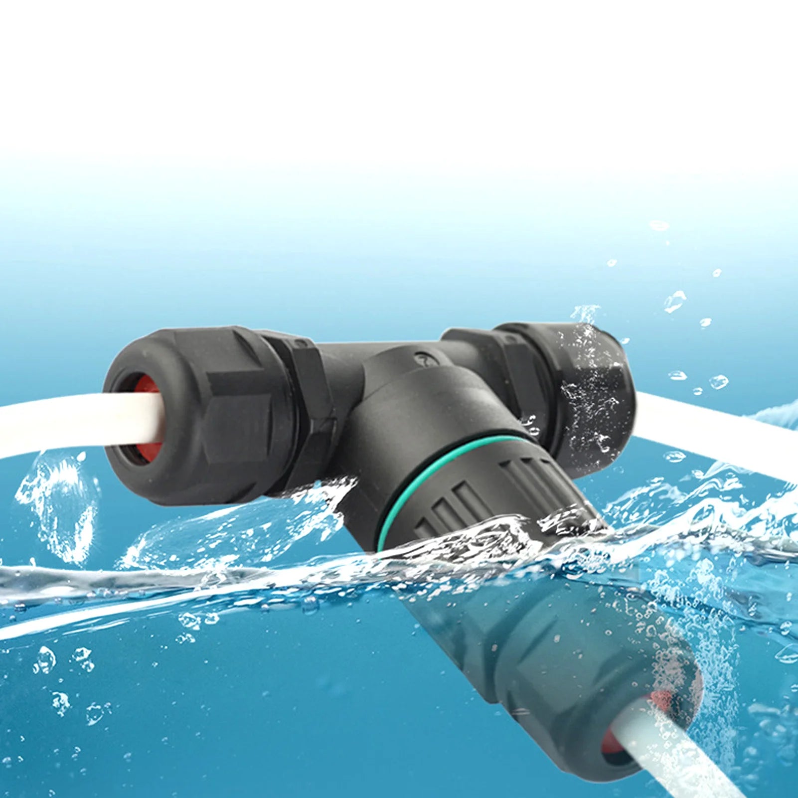 IP68 Waterproof Connector Electrical Cable 3 Way T Shape Outdoor Industrial Accessories 3 Way Waterproof Connector Peaceful Pleasures Health and Wellness