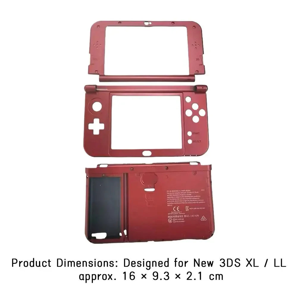 For NEW 3DS XL Replacement Complete Housing Case Set Middle Housing Shell Hinge Part Bottom Middle Shell Cover Plastic Frame Peaceful Pleasures Health and Wellness