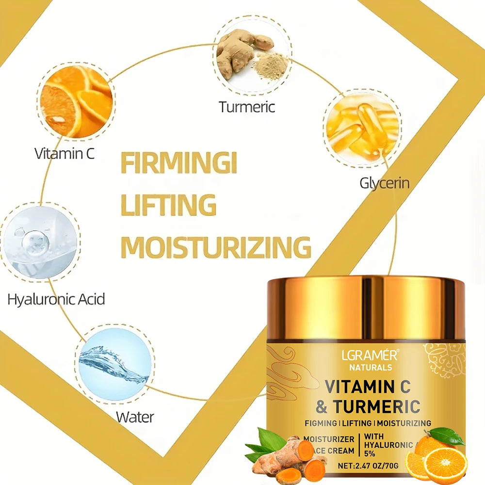Turmeric & Vitamin C Retinol Face Cream – Firming Peaceful Pleasures Health and Wellness