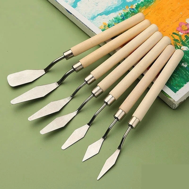 7-Piece Palette Knife Set – Stainless Steel Painting Knives