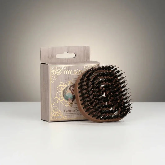 Portable Boar Bristle Hairbrush for Scalp Cleaning with Hollow Ventilated Design Eco-Friendly Ergonomic Handle for All Hair Type Peaceful Pleasures Health and Wellness