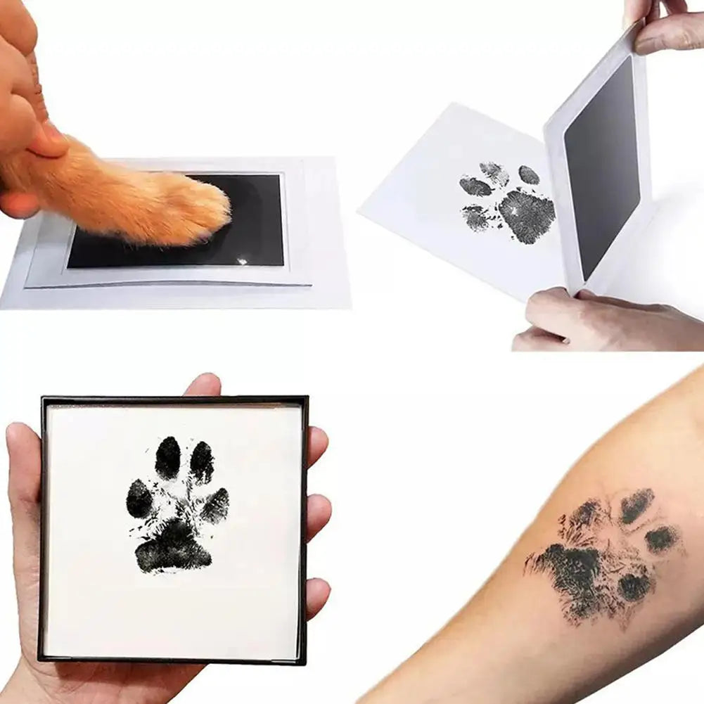 Disposable Non-dirty Claws Pet Footprint Ink Pad Printing Extension Commemorative Frame Cat Dog Souvenir Paw DIY Pet Photo Album Peaceful Pleasures Health and Wellness