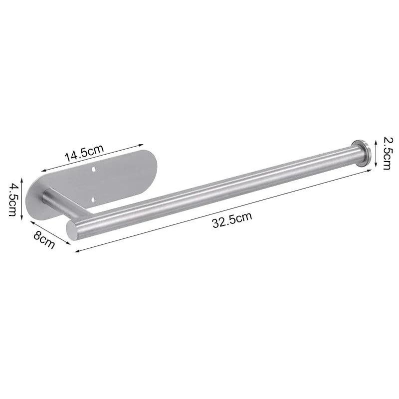 Adhesive Toilet Roll Holder | 304 Stainless Steel, No Drill