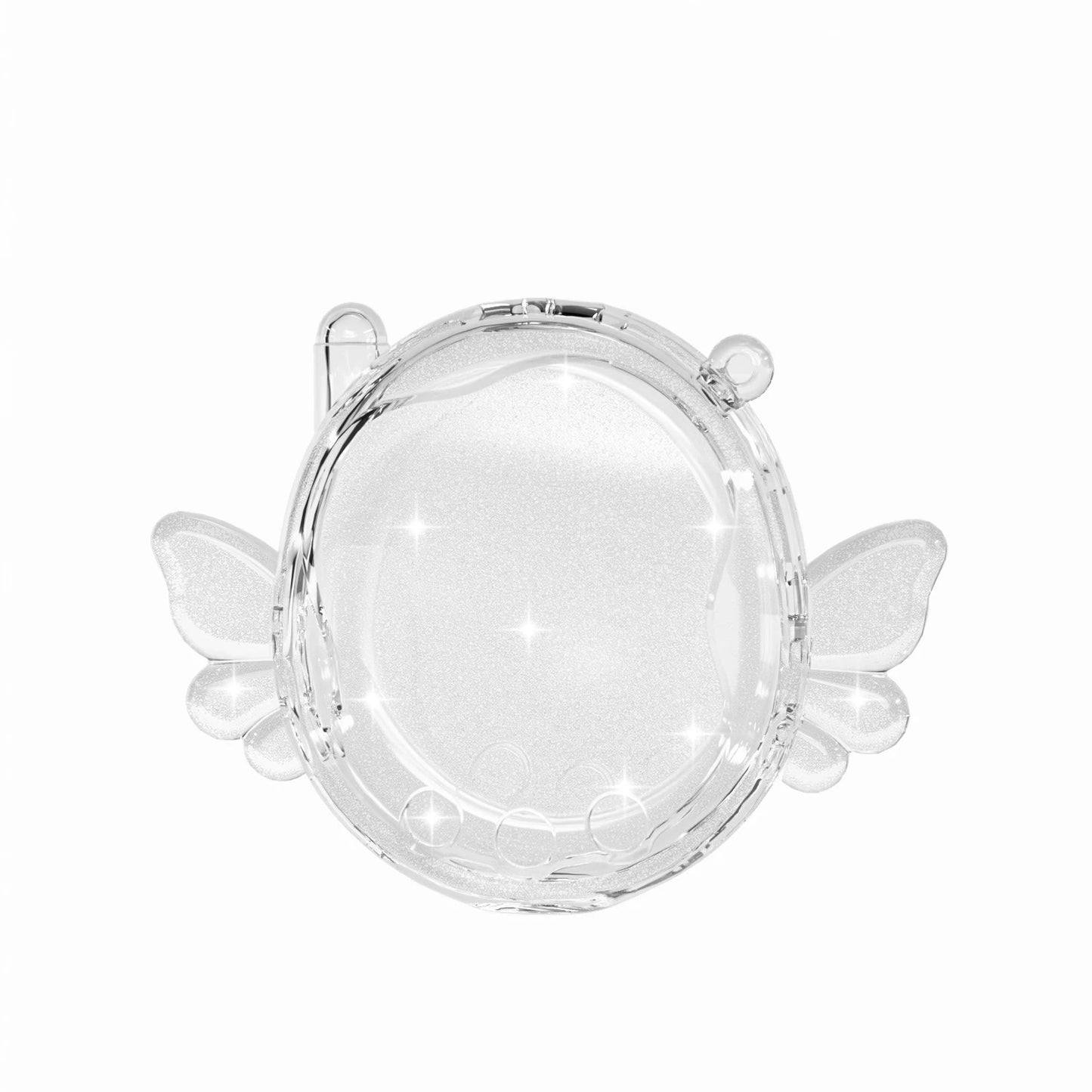 Smooth Edges Hard Crystal Case For Tamagotchi Uni Full Body Protection Anti Yellow Anti Scratch Standable Clear PC Cover Peaceful Pleasures Health and Wellness Angel Glitter