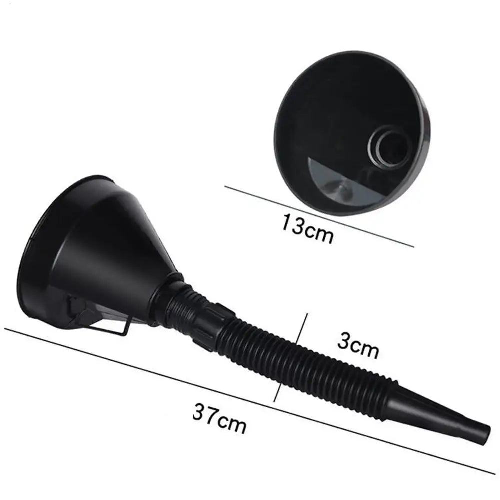 Car Oil Funnel with Filter & Flexible Extension Pipe | Auto