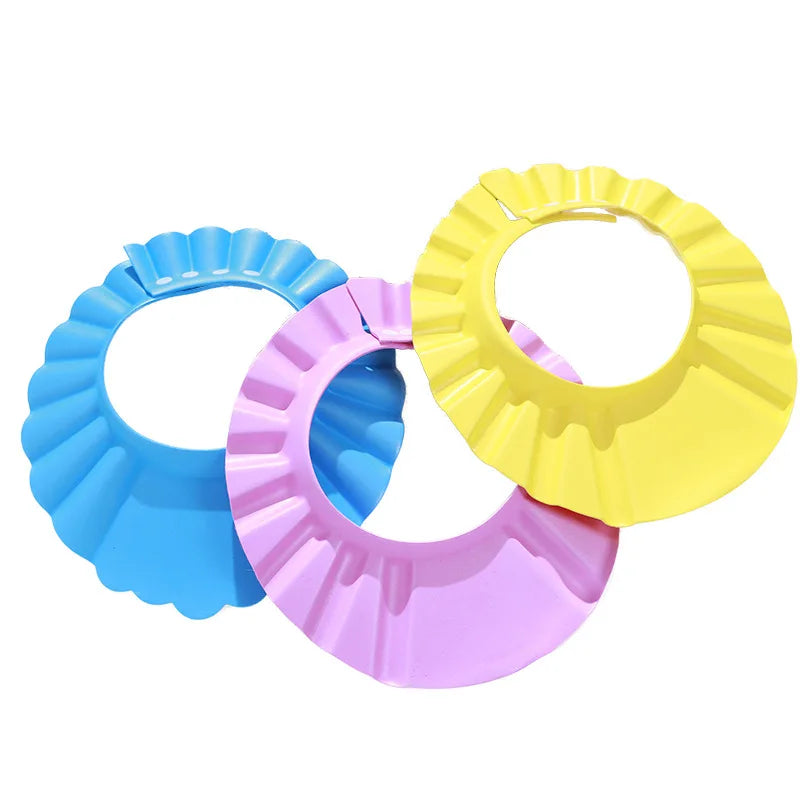Soft Adjustable Baby Shower Cap with Ear Protection Waterproof Hair Washing Shield for Toddler Kids Bathing Shampoo Hat Peaceful Pleasures Health and Wellness