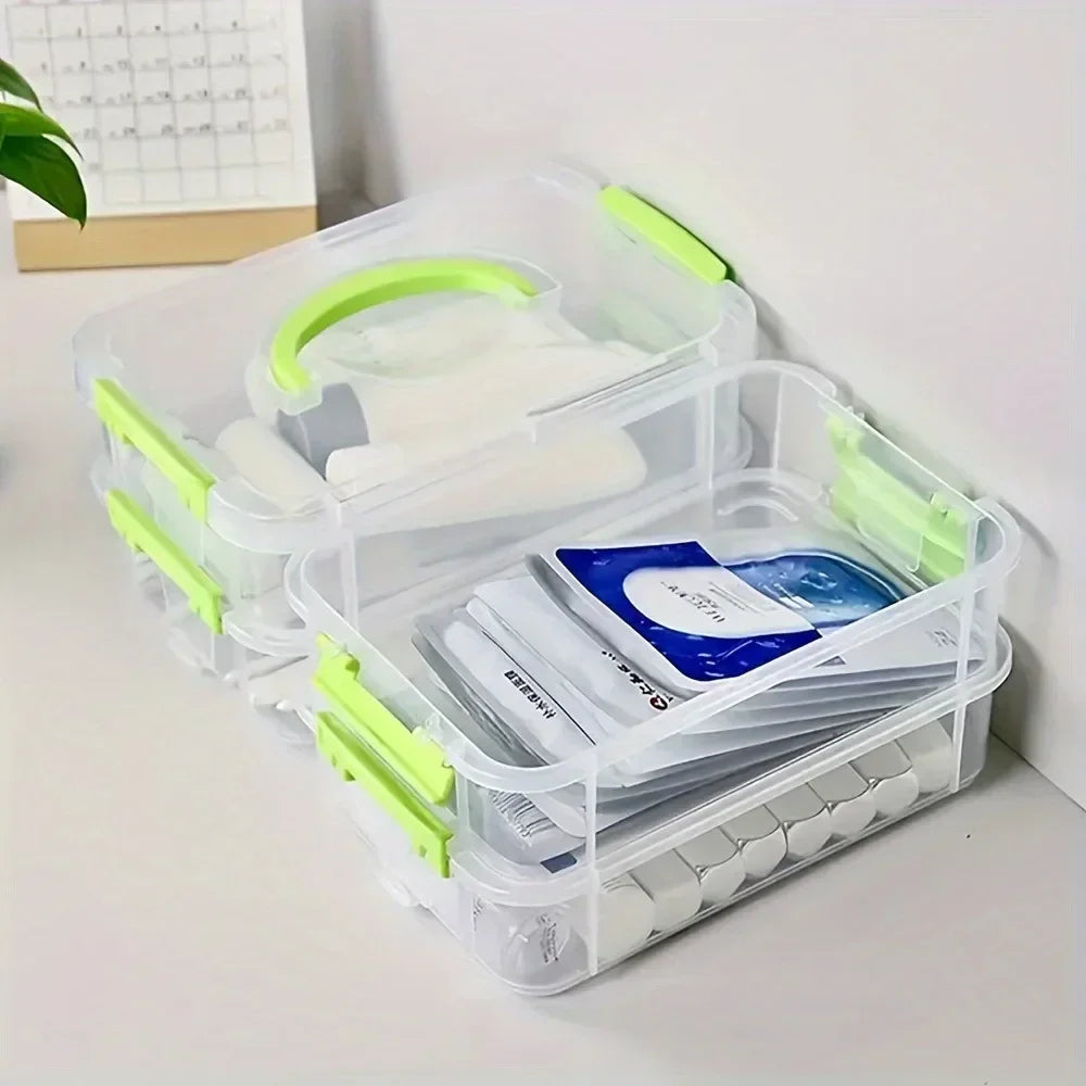 Stackable Transparent Grid Drawer Storage Box | Moisture-Proof