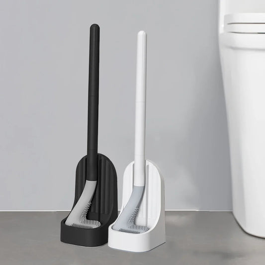 Wall-Mounted Toilet Brush & Base Set – Soft Rubber, Quick-Drain Toilet Brush Set Oasis Select