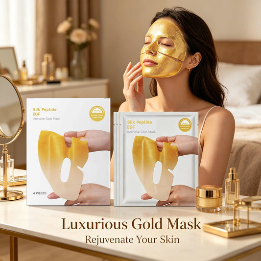 Collagen Intensive Gold Mask Moisturizing Sculpted Facial Contour Soothing Skin Discomfort Enhance Skin Radianc Firm Face Mask Peaceful Pleasures Health and Wellness
