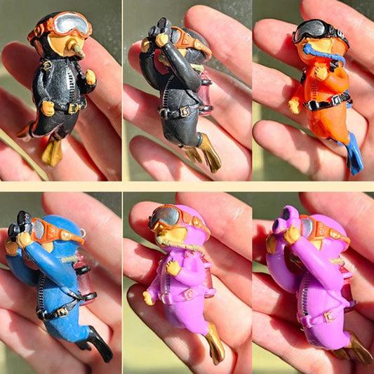 Kawaii Resin Mini Diver Frogman Fish Tank Floating Ornament Aquarium Ornament Oasis Select