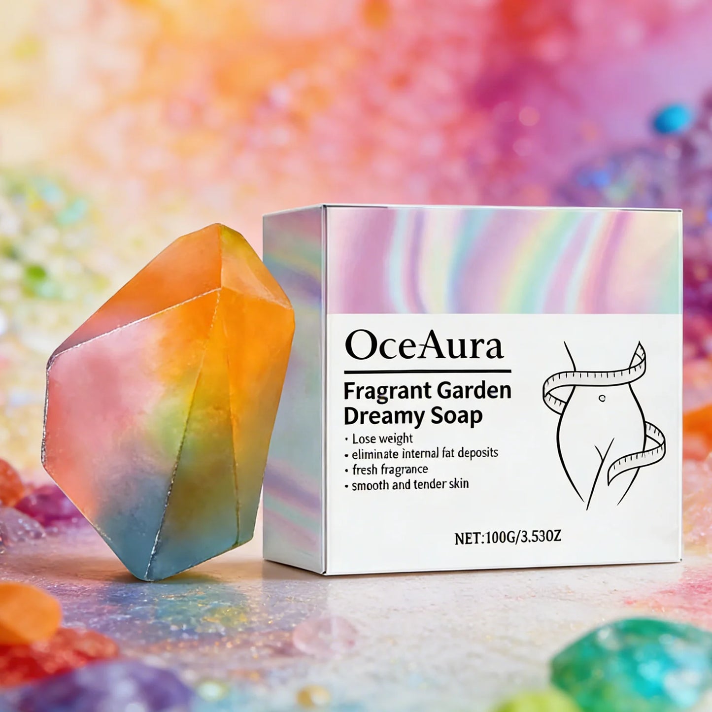 OceAura Rose & Ginger Handmade Bath Soap 100g – Deep Cleanse