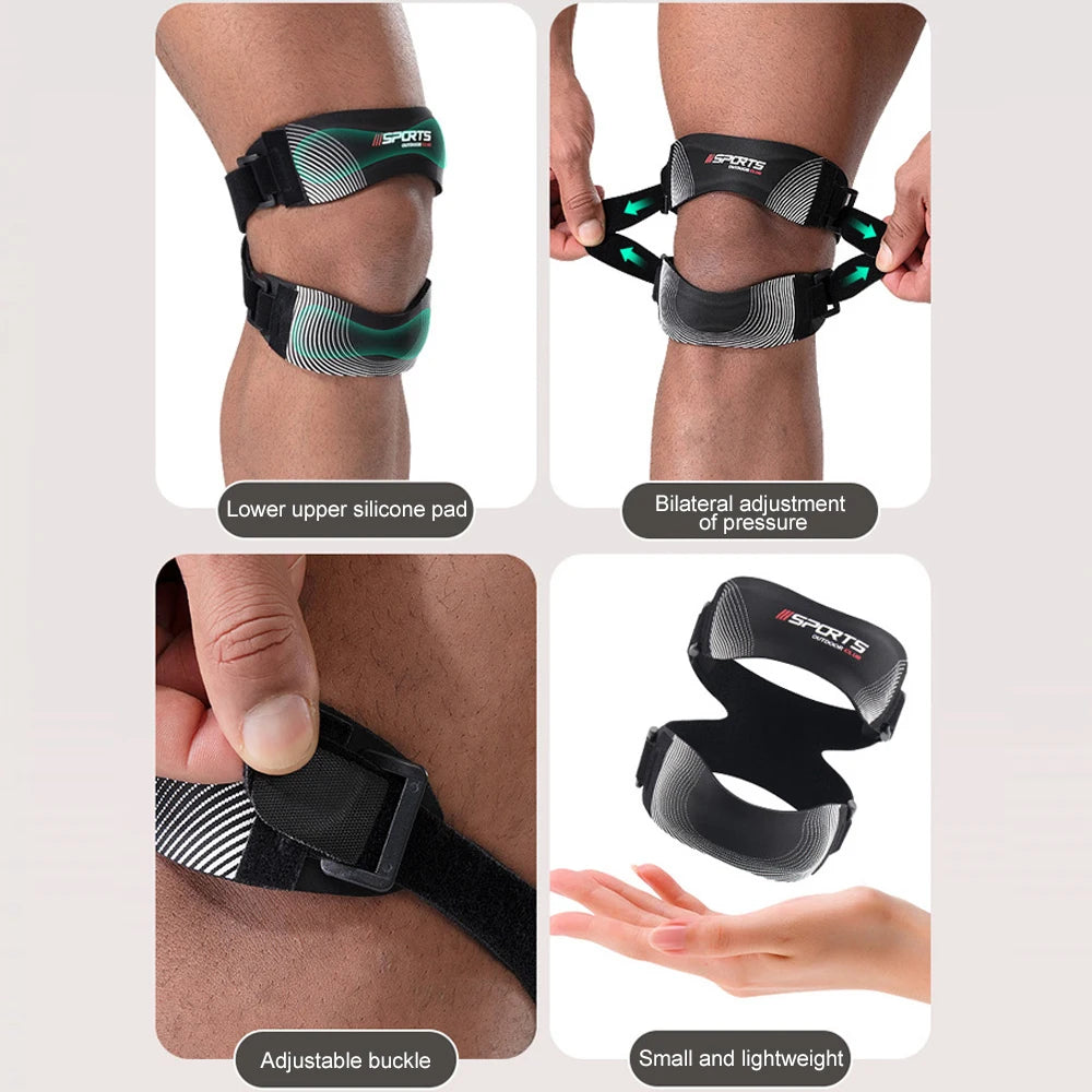 1PCS Patellar Support Strap - Tendon Knee Brace Patella Stabilizer for Pain Relief Adjustable Knee Joint Strap for Running,Sport Peaceful Pleasures Health and Wellness