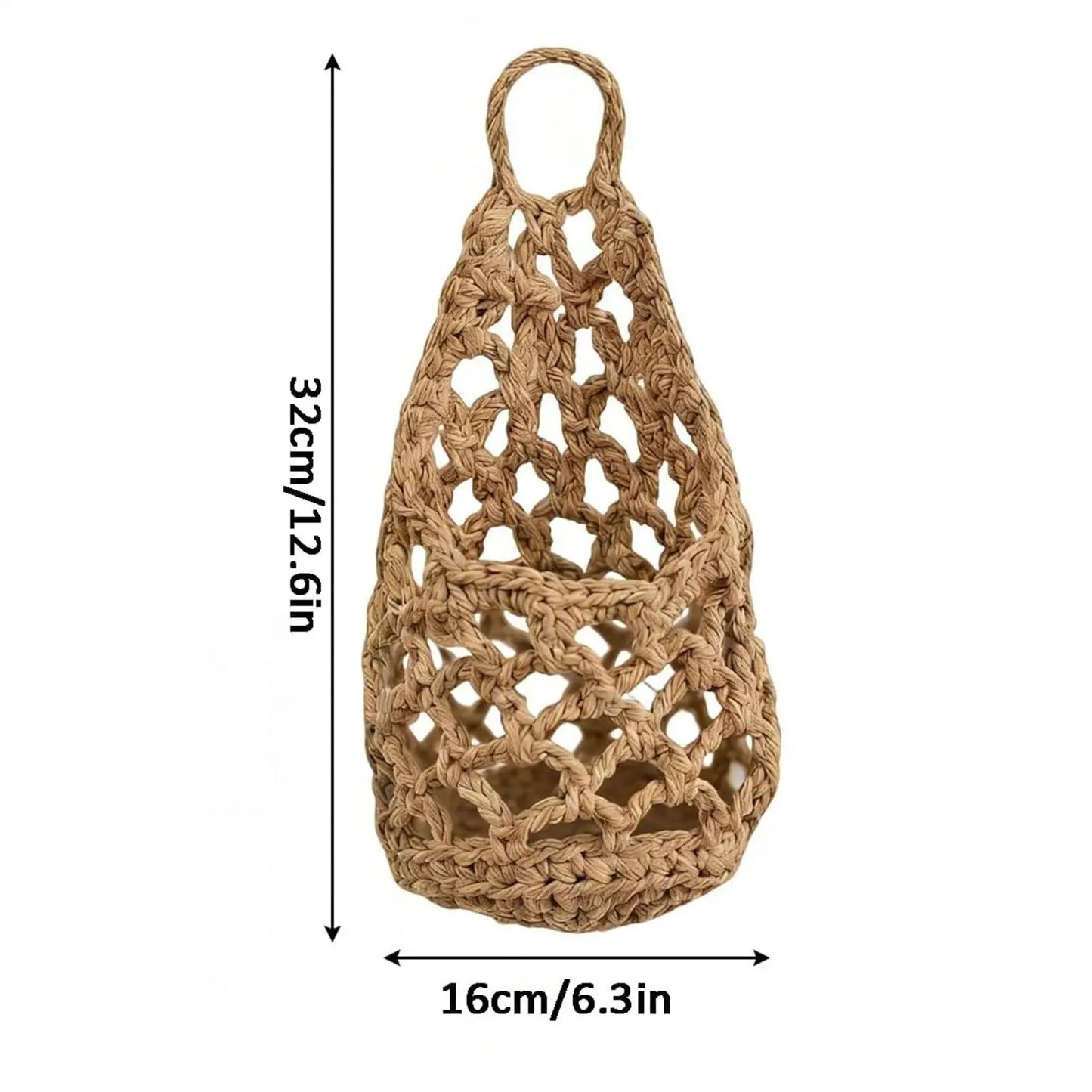 Handmade Macrame Plant Hanger | Boho Cotton Rope Wall Basket