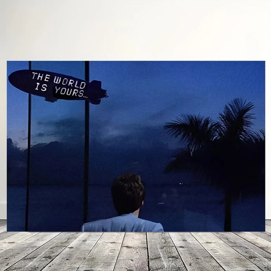 Nighttime Beach Palm Tree Canvas Wall Art | Ocean Print Decor Canvas Wall Art Peaceful Pleasures Health and Wellness G5410 21x30cm Metal Framed