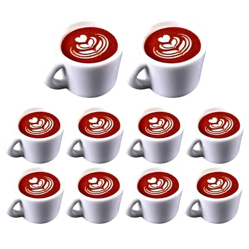 Miniature Coffee Cup Saucer & Spoon Set | Dollhouse Pretend Play