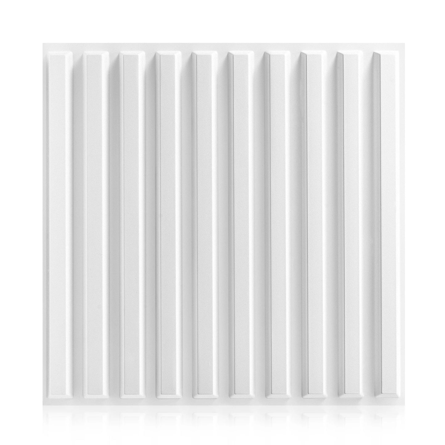 3D Wall Panels for Interior Wall Decor, Modern Diamond Textured Accent Wall Paneling for Gaming Living Room TV Wall Background Peaceful Pleasures Health and Wellness Groove pattern white 20pcs