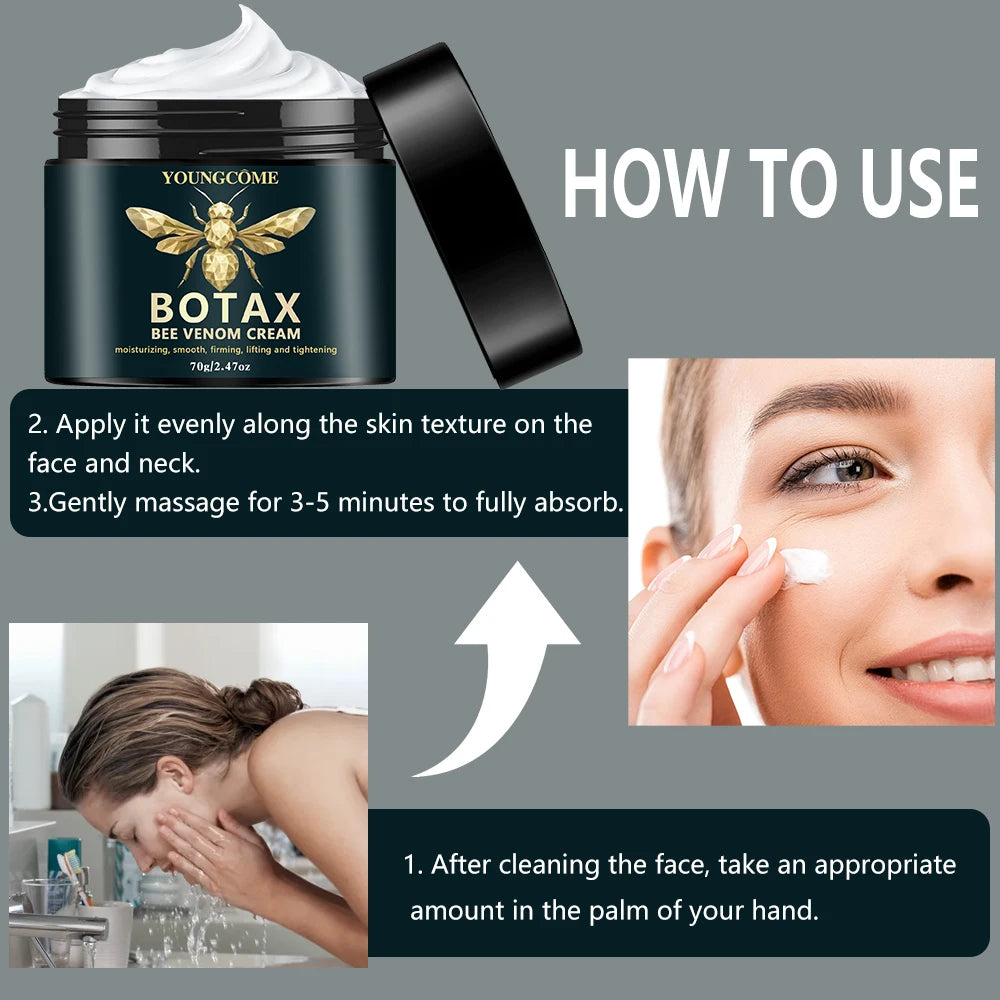 YOUNGCOME Bee Venom Cream - Hydrating Face for Smooth & Firm Skin Lifting & Tightening Formula Daily Nourishing Skincare Peaceful Pleasures Health and Wellness