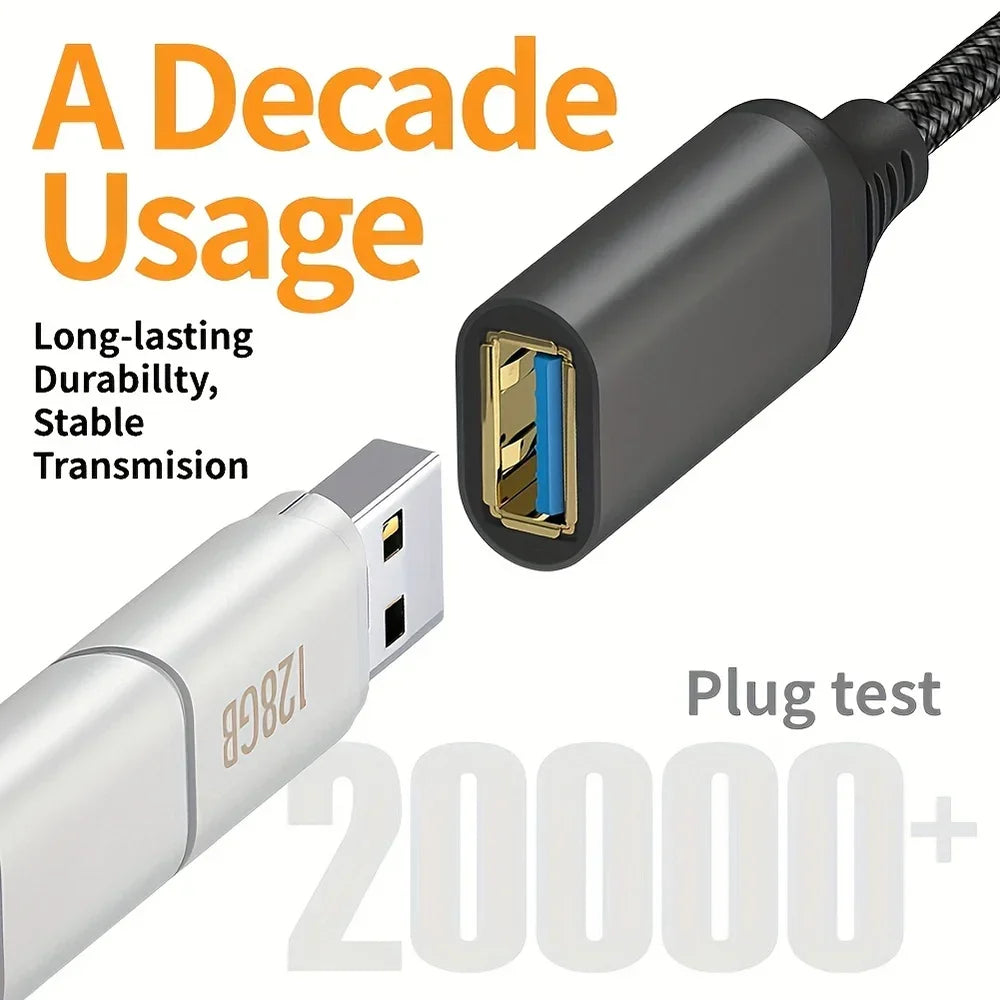 Nylon Braided USB 3.0 Extension Cable 5Gbps Male to Female 1–5M