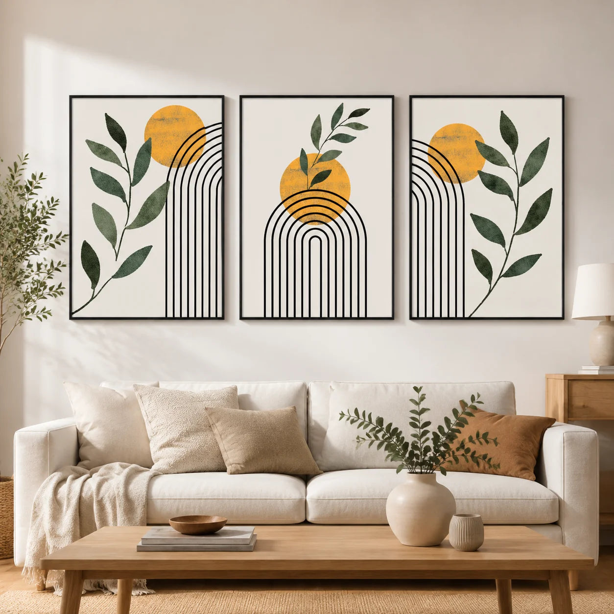 Abstract Wall Art Nordic Boho Canvas Painting Nordic Style Poster Prints for Bedroom Living Room Wall Decor Peaceful Pleasures Health and Wellness