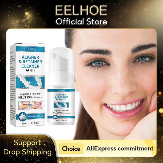 EELHOE Denture & Retainer Cleaner – Plaque & Odor Remover 30ml Denture Cleaner Peaceful Pleasures Health and Wellness