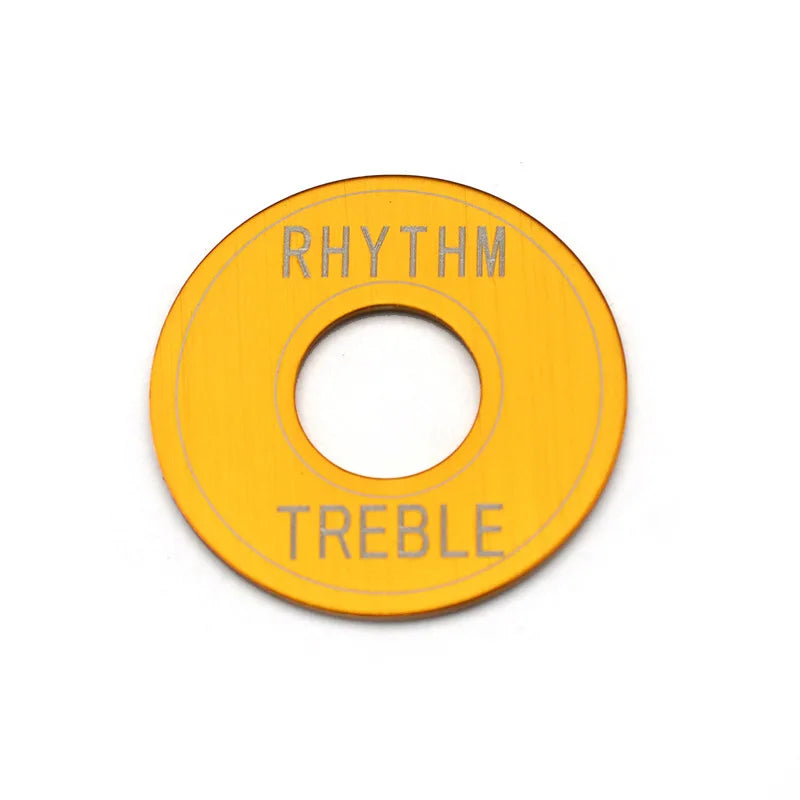Guitar Metal Pick Switch Gasket Rhythm Treble Ring 33- Black Gold
