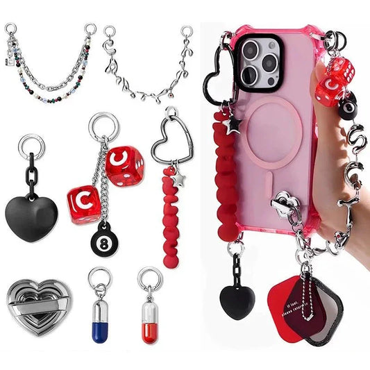 DIY Phone Charm Lanyard Hook Sticker for iPhone & Galaxy Cases Phone Charm Accessory Oasis Select