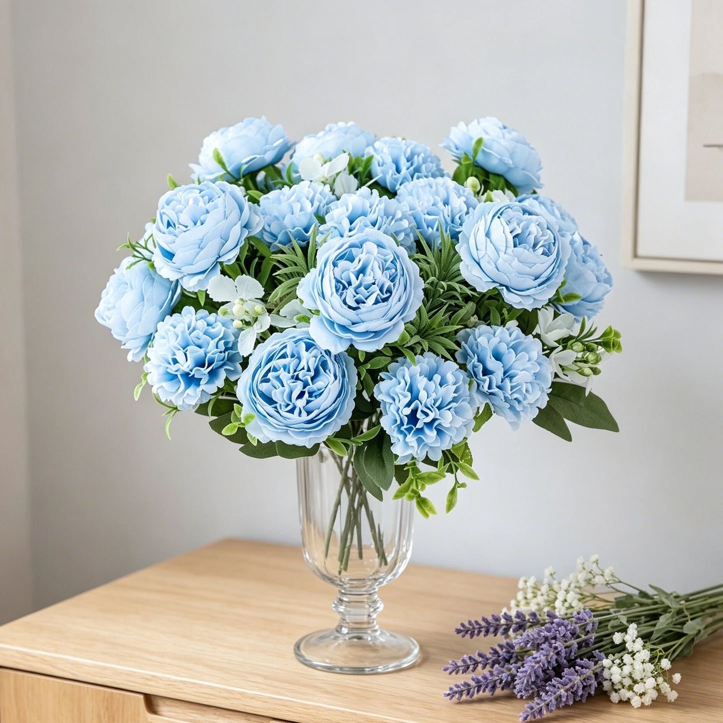 Artificial Silk Peony Chrysanthemum Bouquet | Wedding & Home Decor