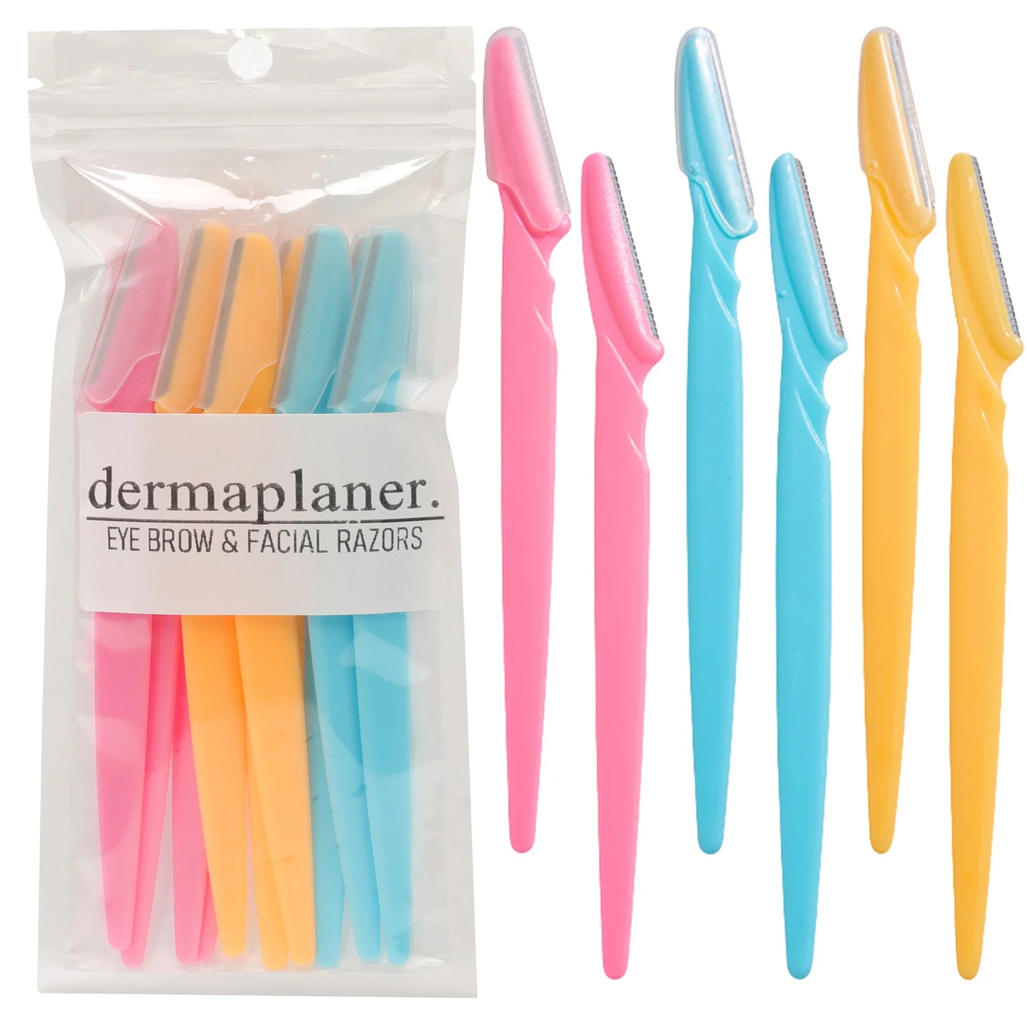10-Pack Facial & Eyebrow Razors – Safe Brow Shavers with Covers