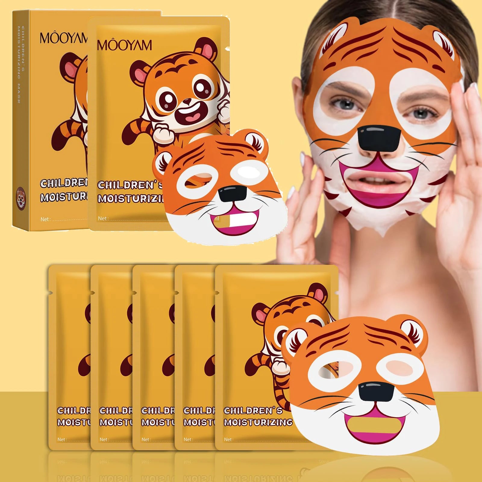 Animal Character Kids & Teens Collagen Sheet Spa Masks – Hydrating Moisturizing Face Mask Gift Set | CPNP Certified | 5 Pack Peaceful Pleasures Health and Wellness