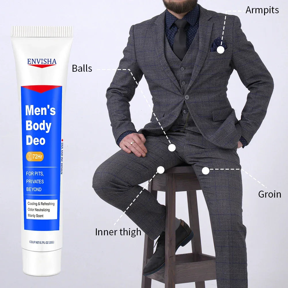 ENVISHA Men's 72-Hour Deodorant Body Lotion – Intimate Care Peaceful Pleasures Health and Wellness