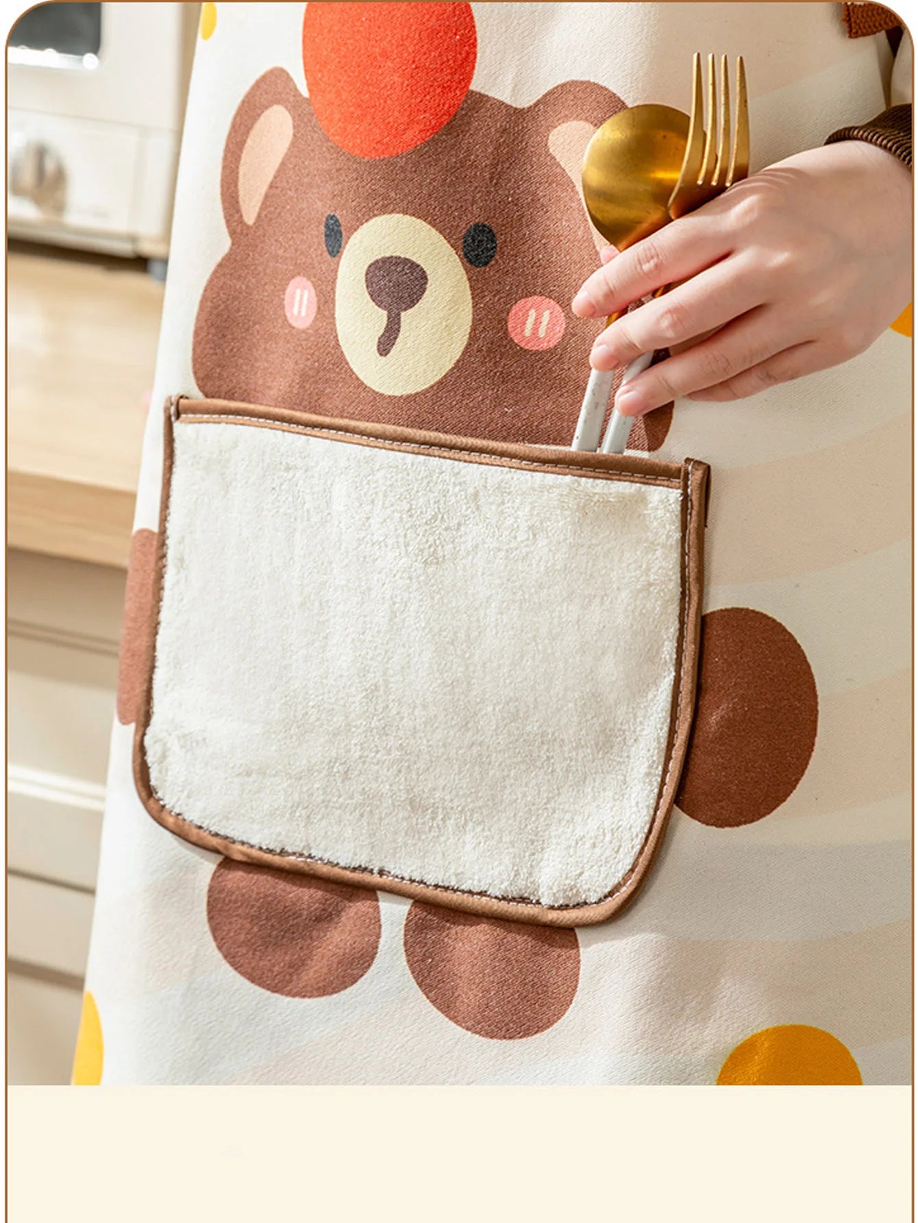 1Pcs Kitchen Household Cooking Apron Oil-proof Waterproof Men Women Fashion Coffee Overalls Wipe Hand Apron Peaceful Pleasures Health and Wellness