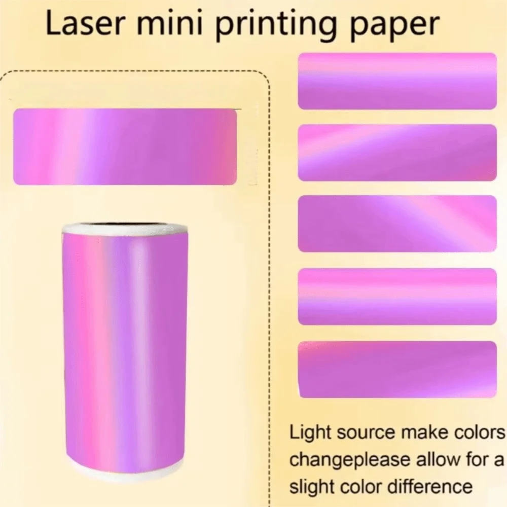 HD Color Thermal Printer Papers Glossy Vibrant Colors Holographic Thermal Paper Premium Smooth Finish Glitter Effect Peaceful Pleasures Health and Wellness