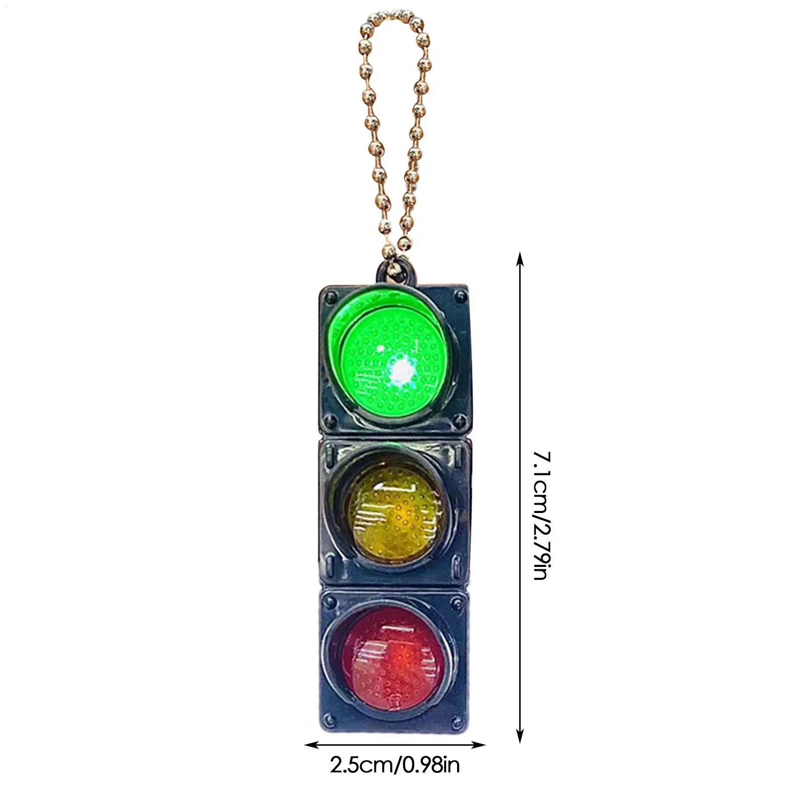 1Pcs Simulation Electronic Traffic Light Keychain Pendant Mini Pedestrian Light LED Light-emitting Toy Kids Cognitive Toy Gift Peaceful Pleasures Health and Wellness