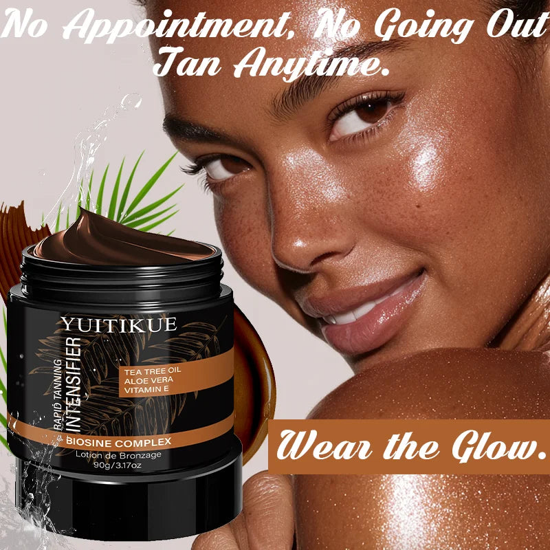 YUITIKUE Rapid Self-Tanning Cream – No Sun Bronze Glow 80g Self-Tanning Cream Peaceful Pleasures Health and Wellness